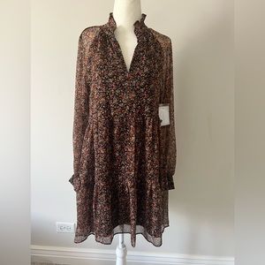 NWT, floral, print, V-neck, dress, size small.